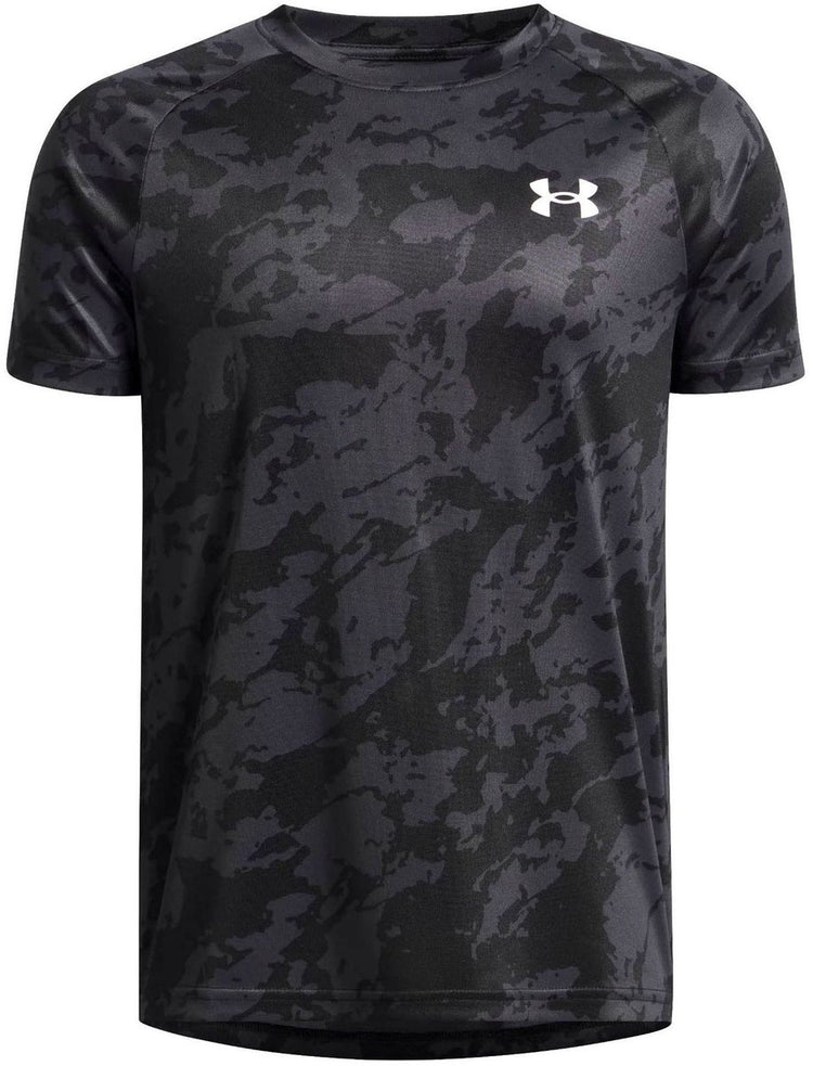 Under Armour UA Tech 2.0 SS-BLK Jungen-Sportshirt – Schwarz – Anthrazit – Weiß