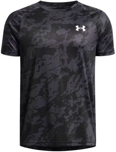 Under Armour UA Tech 2.0 SS-BLK Jungen-Sportshirt – Schwarz – Anthrazit – Weiß