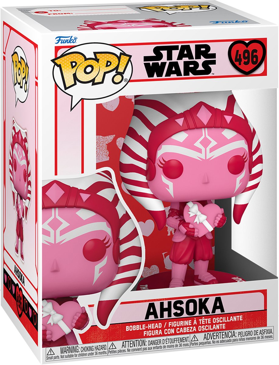 Funko Star Wars Sammelfigur Pop! Vinyl - Valentines Ahsoka Pink