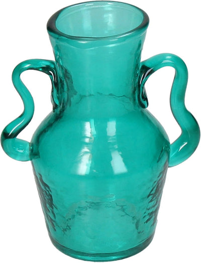 HD Collection Vase Glas Türkis 11x11x13,5cm