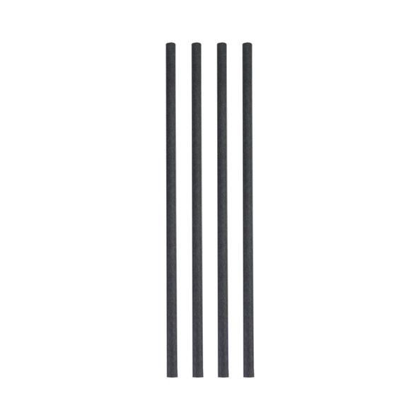 Trinkhalmpapier schwarz (500x 6mm)