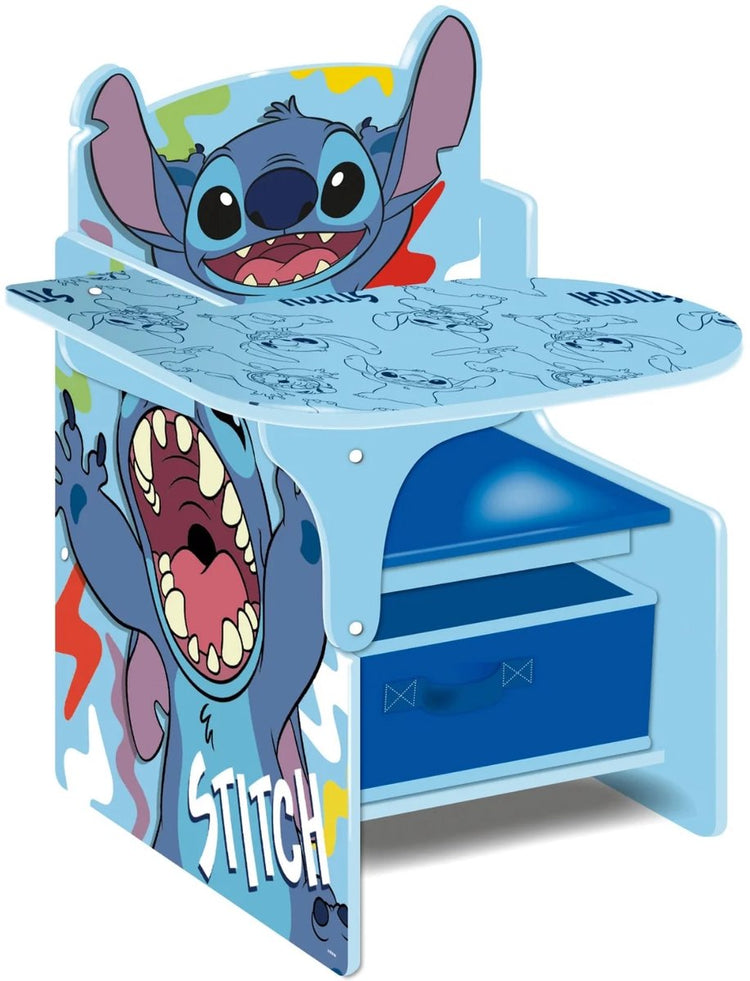 Lilo Stitch Disney Stitch Schreibtischstuhl aus Holz mit Stoffaufbewahrungsbehälter