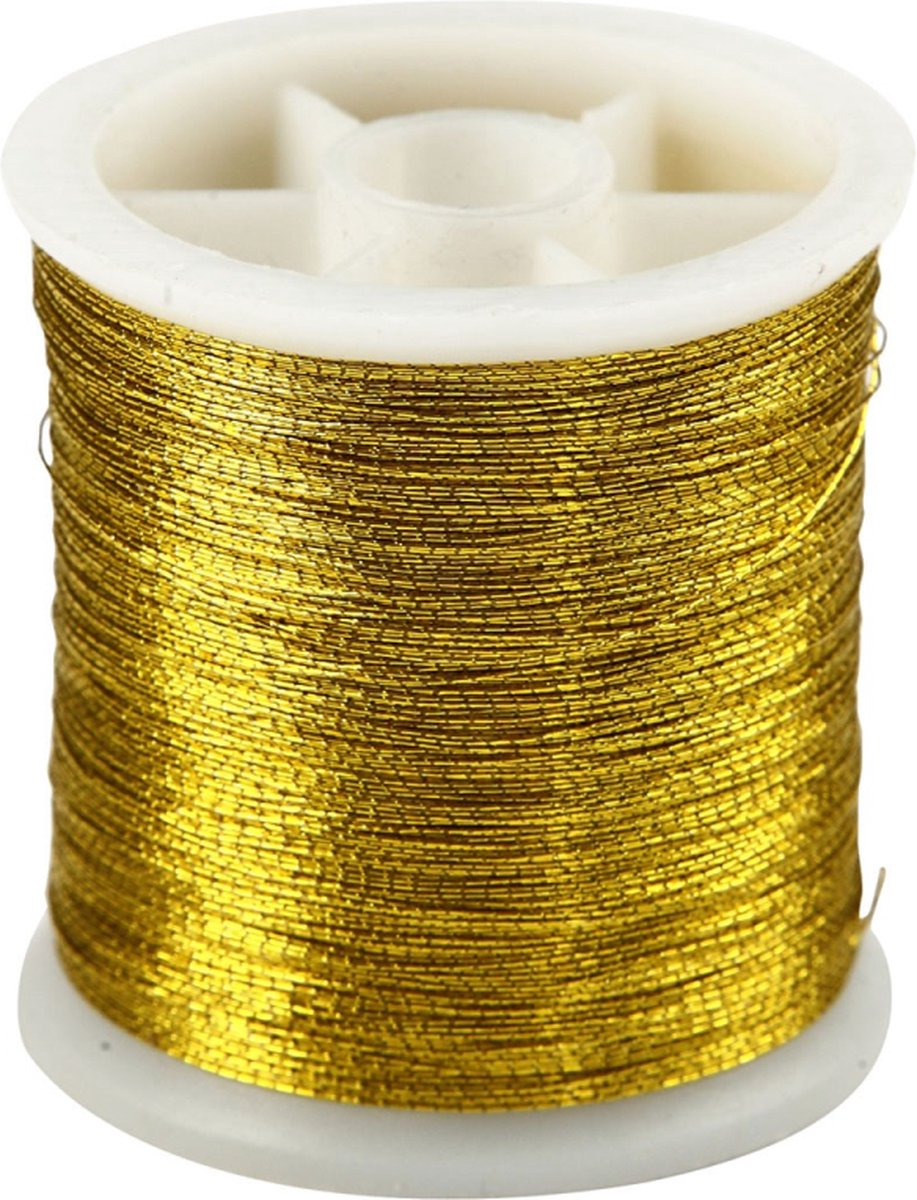 Creativ Company Nähgarn, Stärke 0,15 mm, Gold, 100 m 1 Rolle
