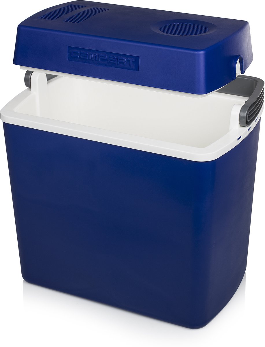 Campart CB-8624 – Kühlbox 22 Liter – thermoelektrisch – 12-V-Autoladegerät, 230-V-Steckdose – kühlt bis zu 16 °C