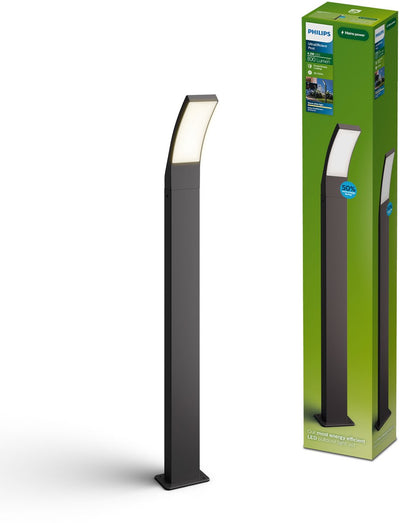 Philips LED Philips Splay Gartenmast – Außenbeleuchtung – Wetterfest: IP44 – Powershield-Beschichtung – warmweißes Licht: 2700 K – hochwertiges Aluminium – Anthrazit
