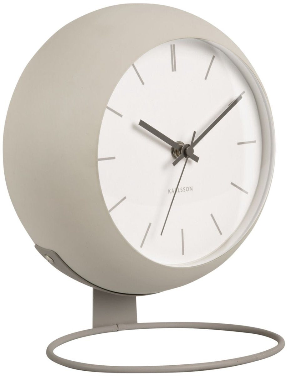 Karlsson Tischuhr Nirvana Globus - grau - ø21cm -
