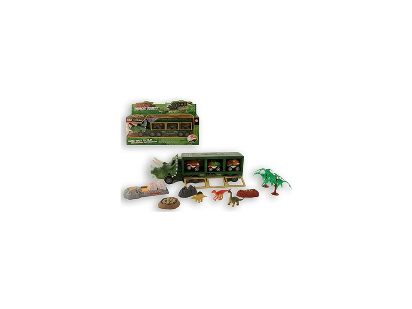 Dino-Truck 34 cm mit 3 Dino-Autos