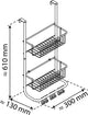 EiSl EiSl Wall Rack 30,5x13x62 cm Matte Silberfarbe