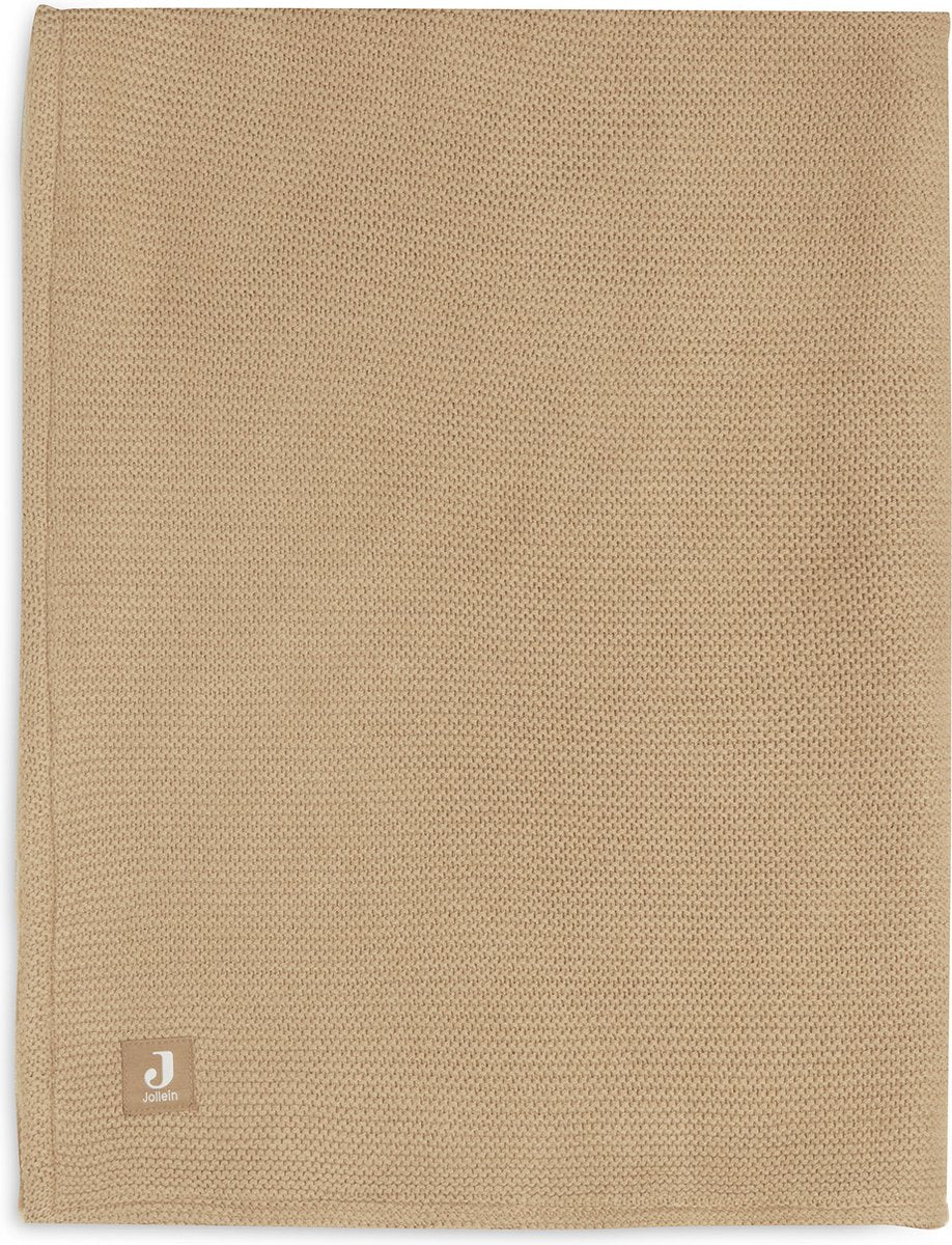 Jollein Babydecke für Kinderbett, 100 x 150 cm, Grundstrick – Keks-Fleece