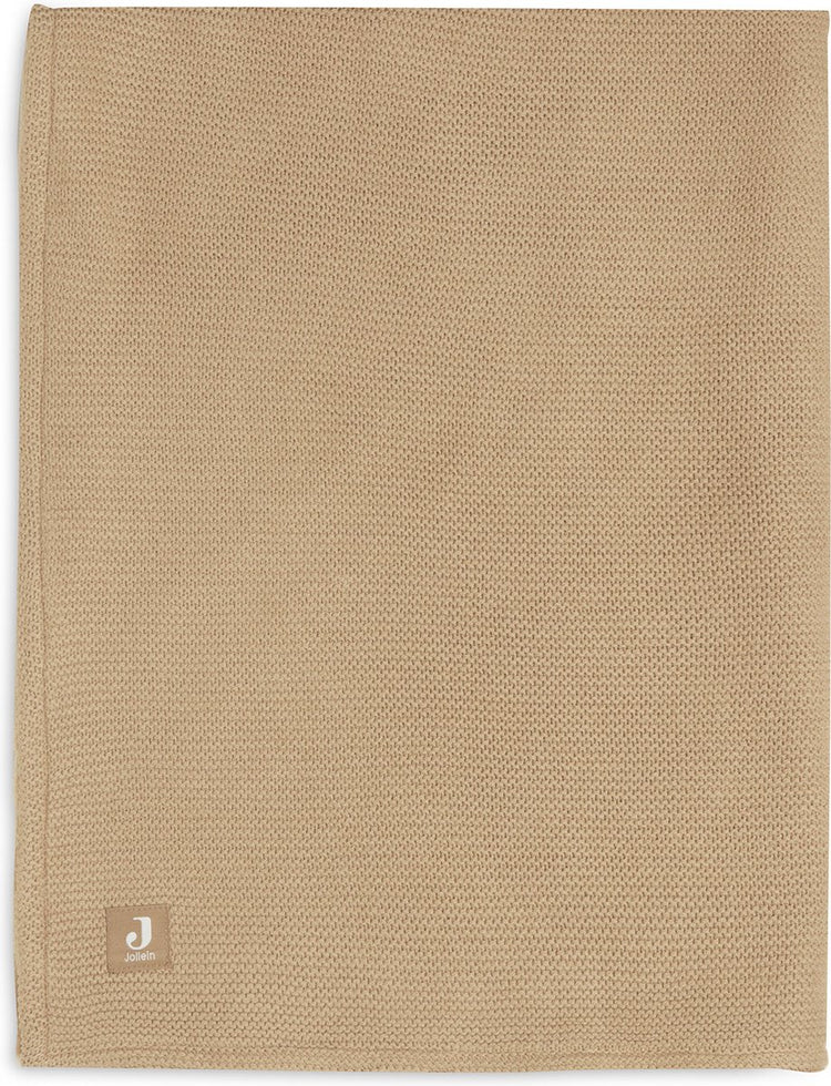 Jollein Babydecke für Kinderbett, 100 x 150 cm, Grundstrick – Keks-Fleece