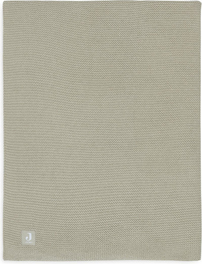 Jollein – Kinderbettdecke 100 x 150 cm, Grundstrick – Babydecke – olivgrün