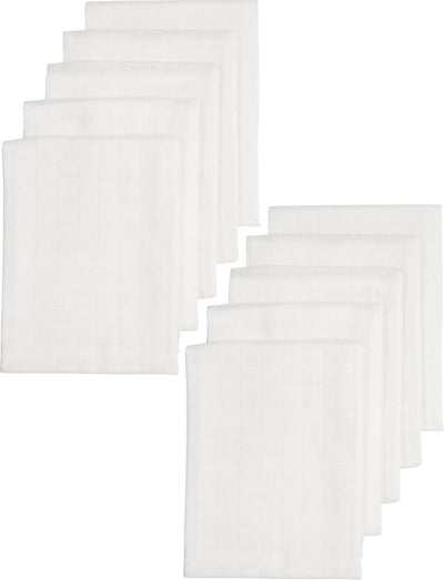 Meyco Baby Uni hydrophile Tücher – 10er-Pack – weiß – 70 x 70 cm