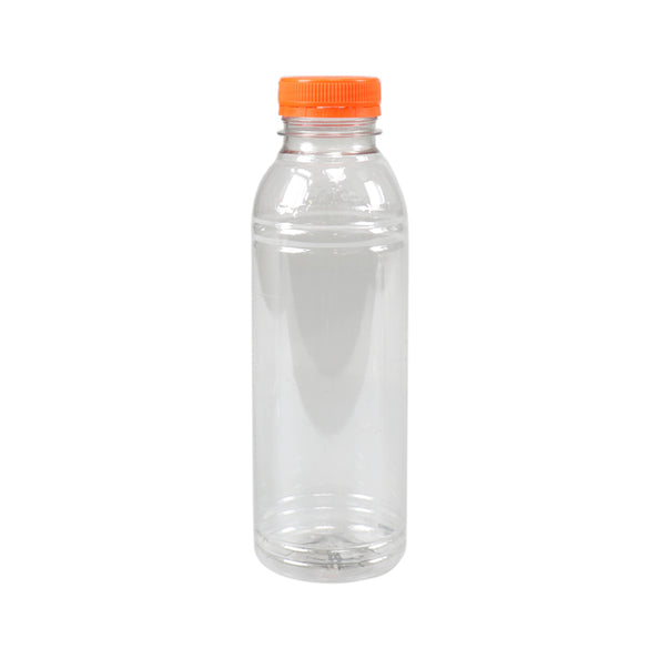 Rpet-Flasche 500 ml mit orangefarbenem Verschluss (108 Stück)