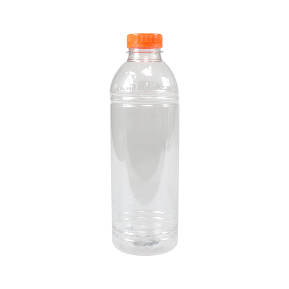 Rpet-Flasche mit orangefarbenem Verschluss (70 x 1000 ml)