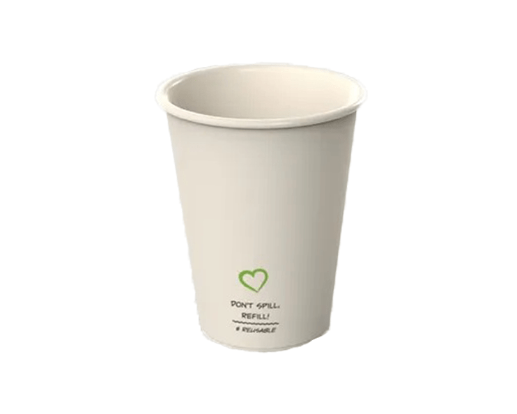 Mehrweg-Kaffeebecher aus Kunststoff, unbedruckt, beige, 180 ml (20 Stück)