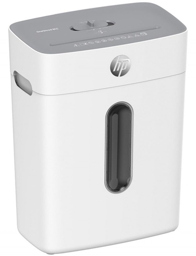 HP Oneshred 8cc – Aktenvernichter – P-4 DIN 66399 – Aktenvernichter – 15 l – Büro, Heimgebrauch – Weiß