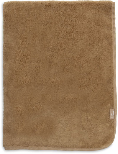 Jollein Babydecke für Kinderbett, 75 x 100 cm, Basic Sherpa-Jersey, Haselnussbraun