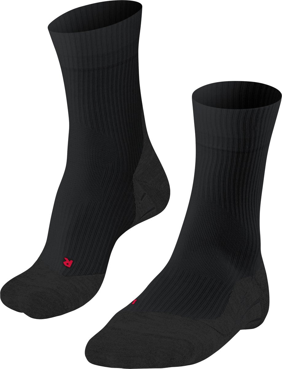 Falke Te4 Anti-Blister Baumwolle Funktionsmaterial Tennissocken Herren Schwarz - Größe 42-43