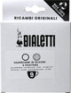 Bialetti Moka-Filterplatte aus Aluminium + 1 Silikonring 9 Köpfe