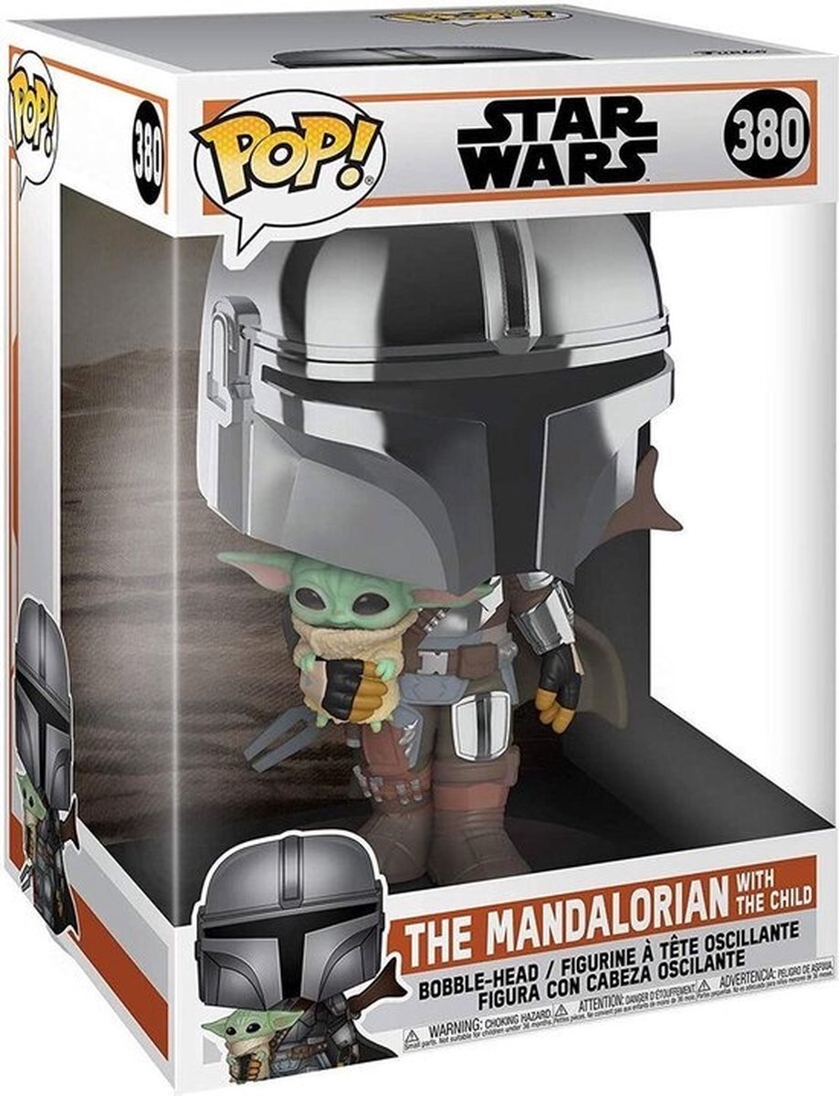 Funko Pop Star Wars: Jumbo Mandalorian mit dem Kinderpop #380