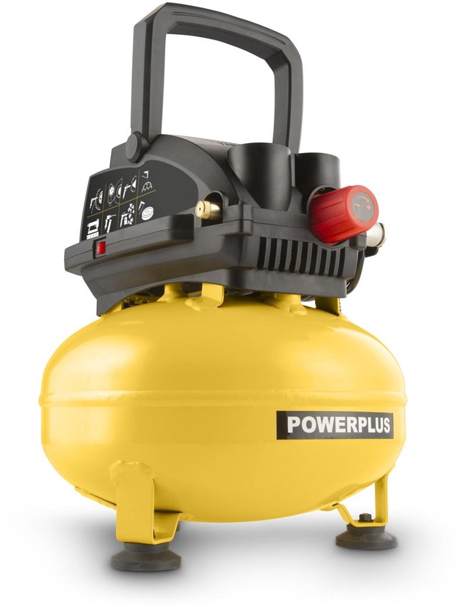 Powerplus-Kompressor powx17245 – Kompressor ohne Öl – Pancake-Modell – 750 W – 11 l