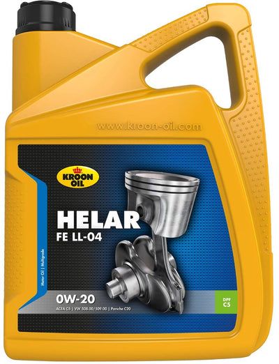 Kroon-Oil Kronenöl – Helar Fe ll-04 – synthetisches 04 0w-20 Motoröl – 5 Liter – klar