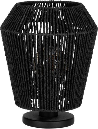 Eglo Persley Tischlampe – E27 – 27,5 cm – Schwarz – Papier