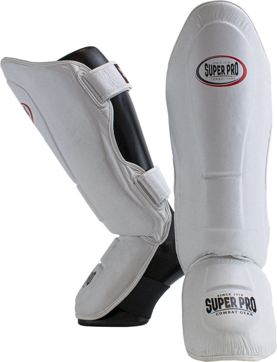 Super Pro Combat Gear Thai-Pro Schienbeinschutz weiß schwarz mittel