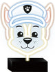 Nickelodeon Neon-LED-Chase – Paw Patrol – Tischlampe – Schreibtischlampe – Chase-Lampe – Lampe