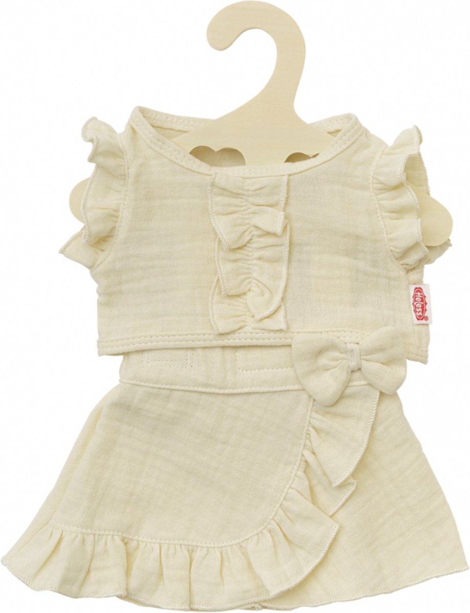 Heless Doll Wrap Rock Ecru mit Rüschen, 35-45 cm