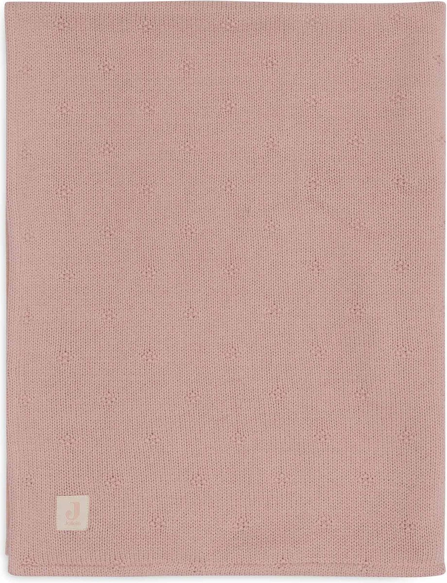 Jollein – Kinderbettdecke 100 x 150 cm – Babydecke – kuschelig gestrickter Wildrosensamt