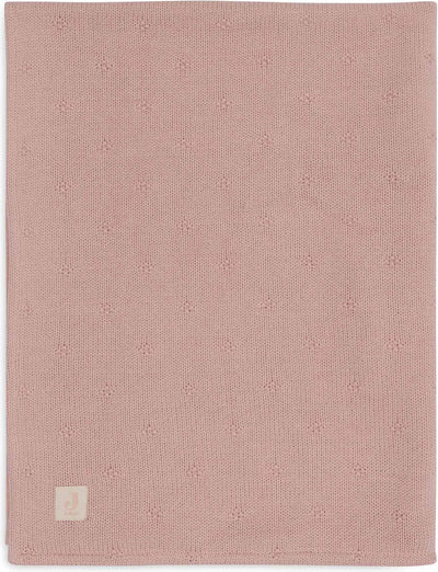 Jollein – Kinderbettdecke 100 x 150 cm – Babydecke – kuschelig gestrickter Wildrosensamt