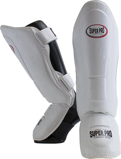 Super Pro Combat Gear Thai-Pro Schienbeinschutz weiß schwarz mittel