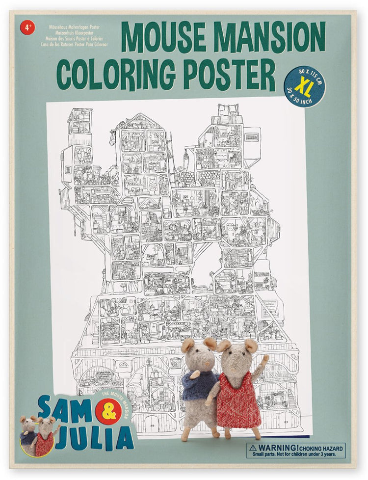 Sam Julia Maushaus Mega XL Malplakat | | das Mäusehaus