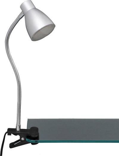 Briloner - LED Klemmleuchte Leselampe flexibler Arm 2,5W titanfarbenes Metall-Kunststoff