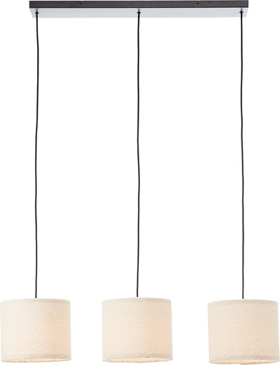 Brilliant Teddy – Hängelampe – 3-flammig – E27 max. 3 x 25 W – Teddystoff – Beige