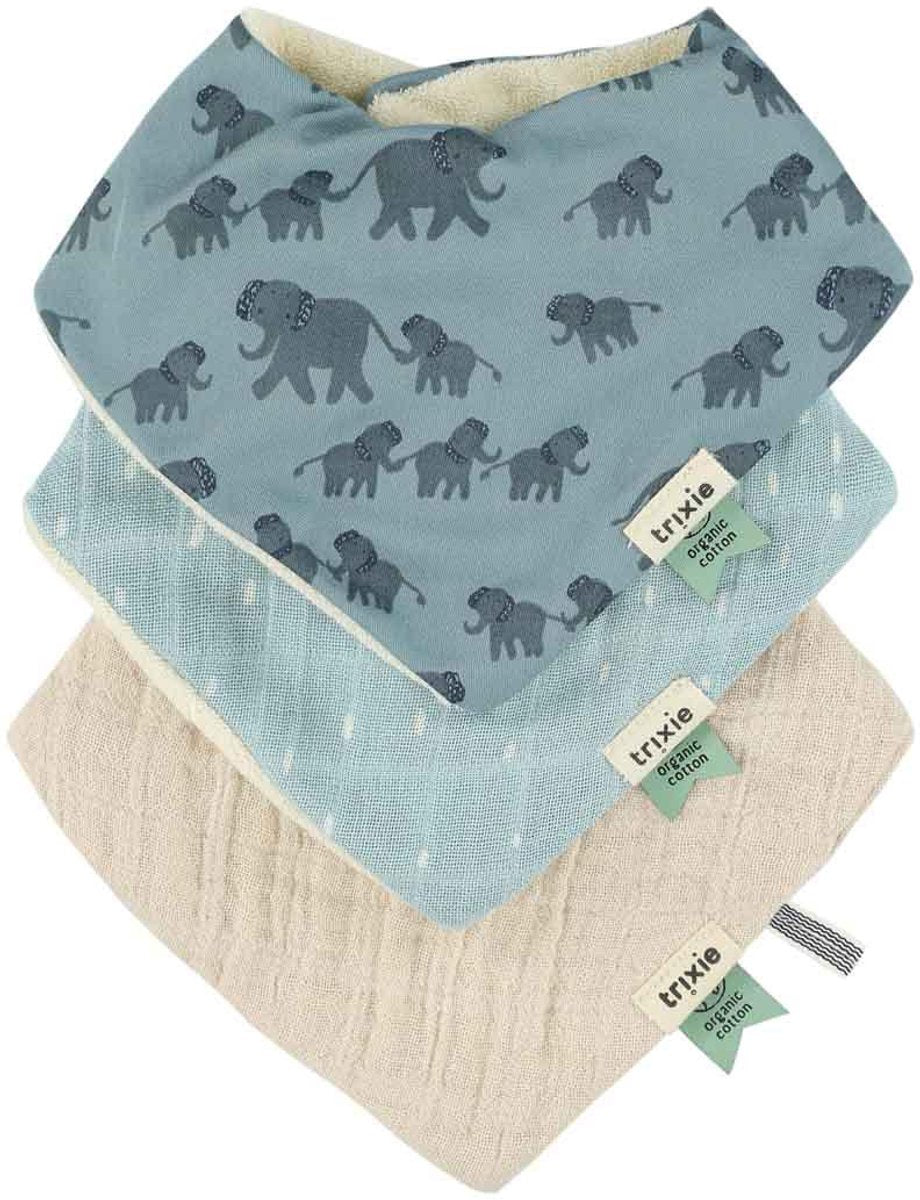 Trixie Bandana-Lätzchen 3er-Pack Mix - bezaubernder Elefant