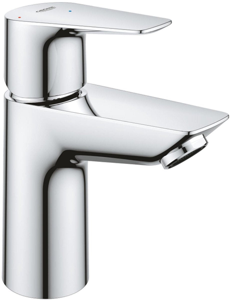 Grohe Start Edge Waschtischarmatur – wassersparend – energiesparend – Push-Open-Ablaufgarnitur – Chrom