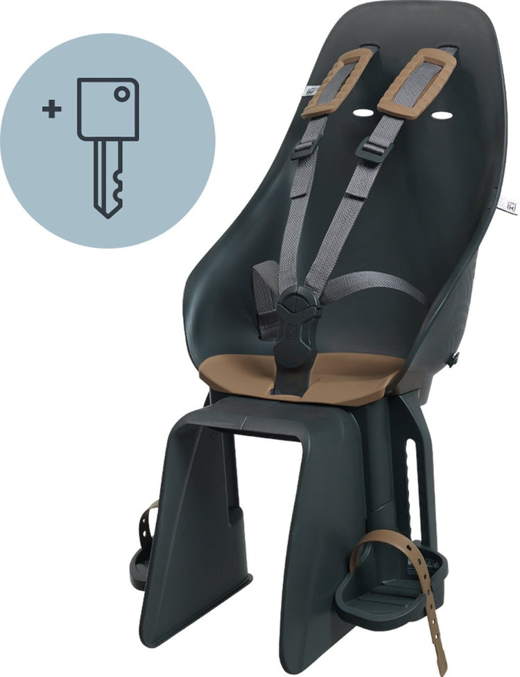 Urban Iki Fahrradsitz hinter Ta-Ke-Trägermontage – Bincho Black Kurumi Brown