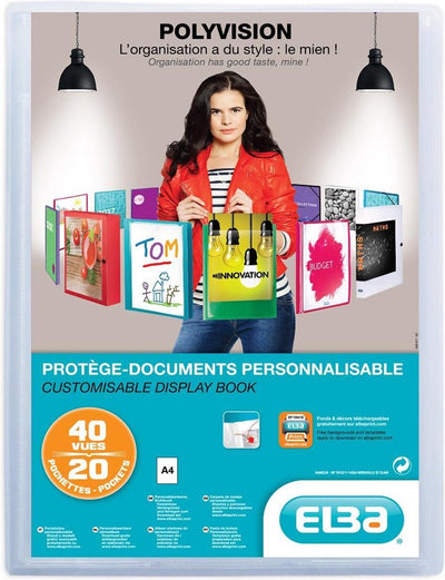Elba Polyvision Showalbum, A4, 20 Beutel, transparent