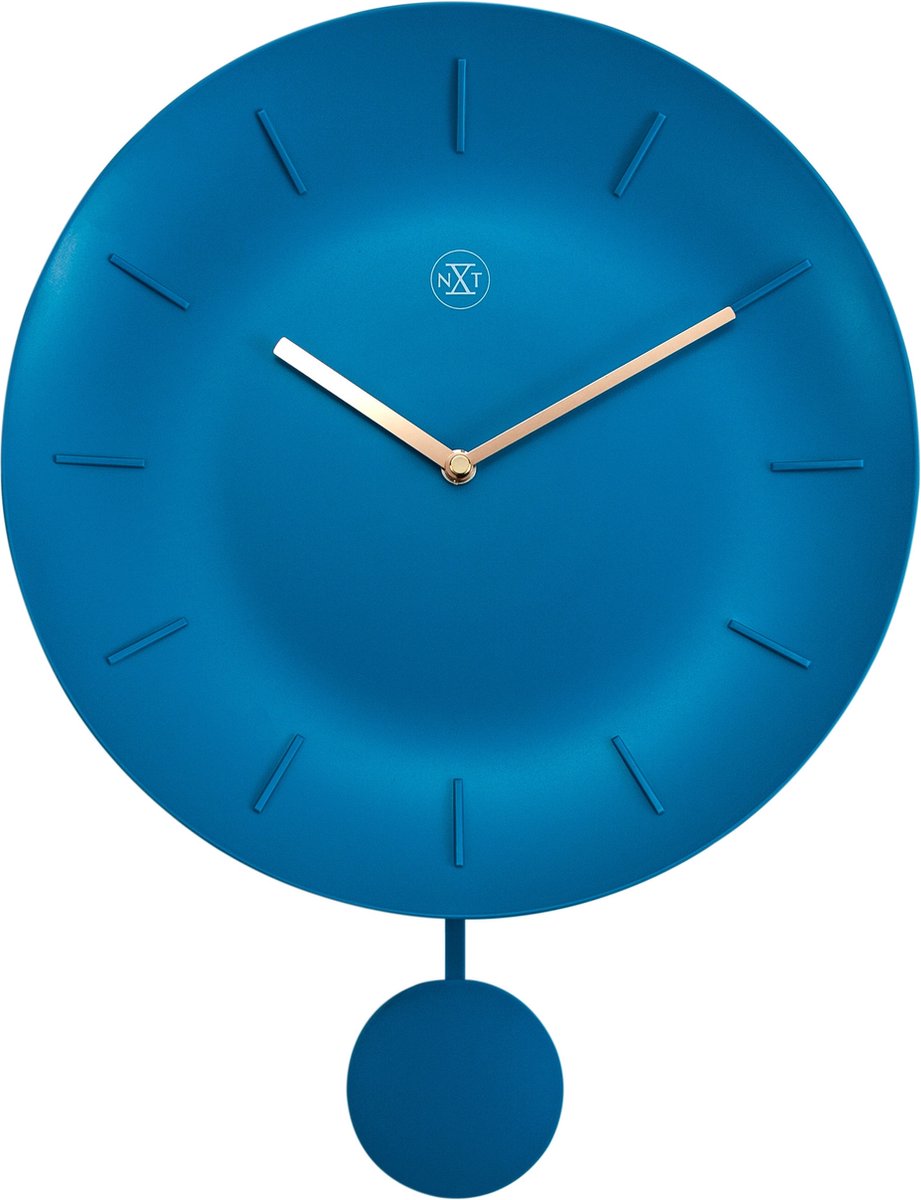 Markenlose Sans Marque NXT Bowl – Wanduhr – 30 cm – Kunststoff – Türkis – geräuschlos
