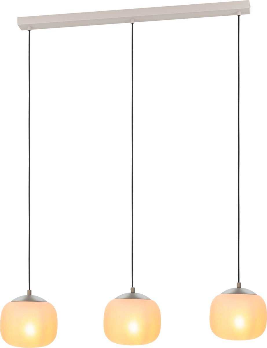 Eglo Cominio Hängelampe – E27 – 88,5 cm – sandfarben | Taupe - Glas