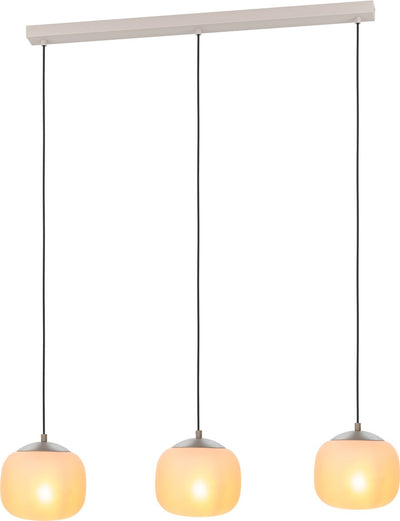 Eglo Cominio Hängelampe – E27 – 88,5 cm – sandfarben | Taupe - Glas