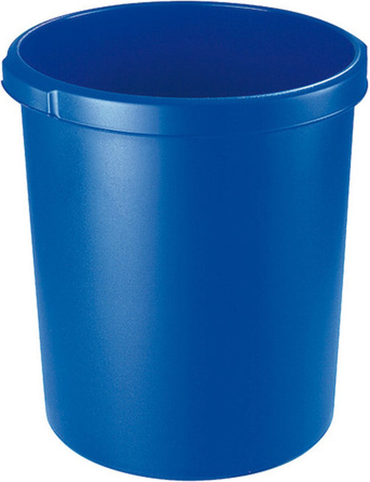 Han Papierkorb - klassisch - 30 Liter - blau - hochwertiger Kunststoff - ha-1834-14