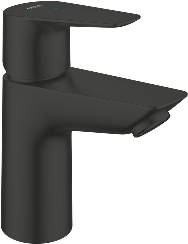 Grohe Start Edge S-Size Waschtischarmatur – Energieeinsparung (ES) – Bleifrei (Null) – Push-Open – Mattschwarz