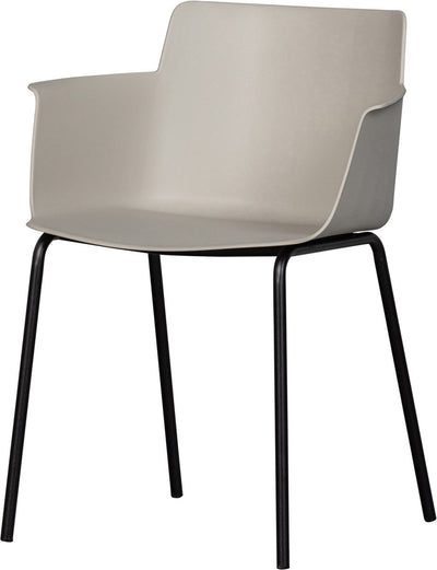 Woood Foppe Esszimmerstuhl – Kunststoffmetall – Nebel – 80 x 53 x 55