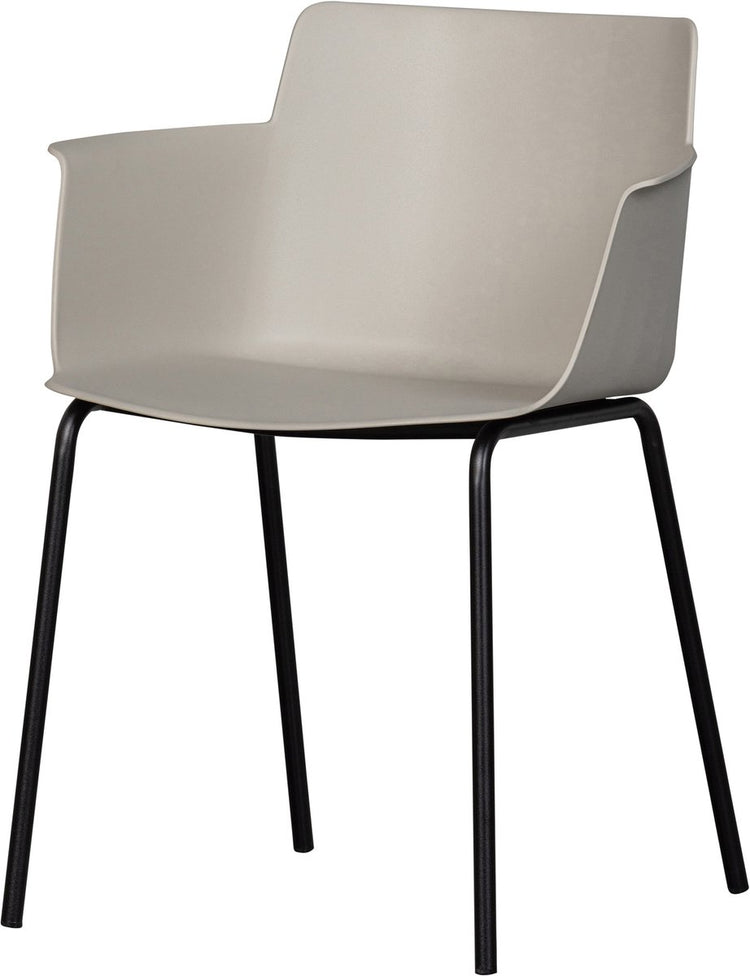 Woood Foppe Esszimmerstuhl – Kunststoffmetall – Nebel – 80 x 53 x 55