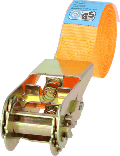 Carpoint Spanngurt – mit Ratsche – Länge 7 Meter – Breite 25 mm – bis 500 kg – mit TÜV-GS-Gütezeichen