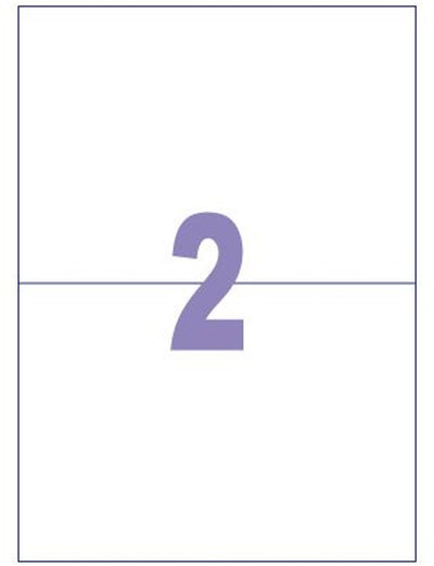 Kangaro-Etiketten – universell – selbstklebend – Inkjet-Laserkopie – 210 x 148 mm – 100 Blatt – 2 Aufkleber pro Blatt – k-210148