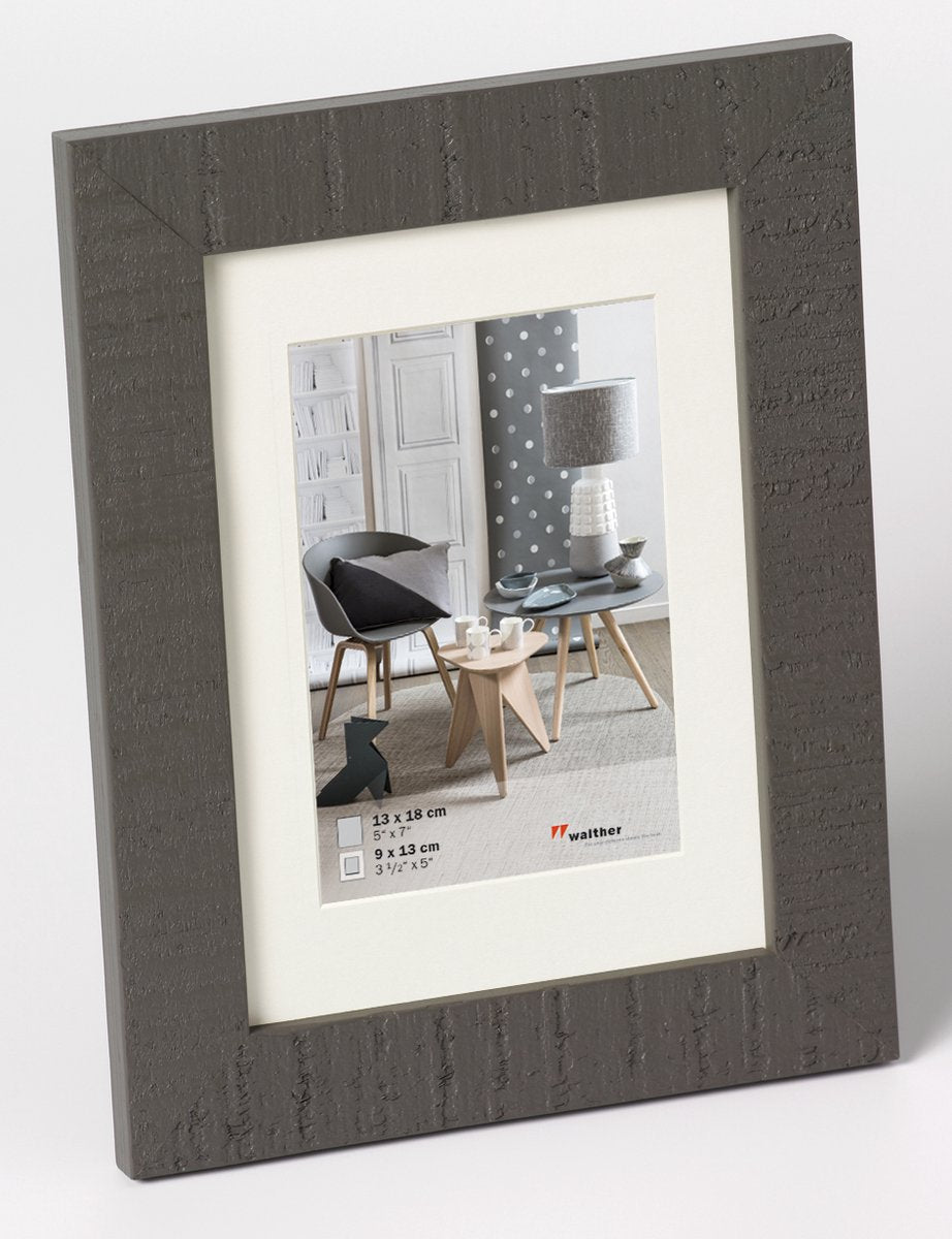 Walther Home - Holzrahmen - Fotogröße 13x18 cm - Grau